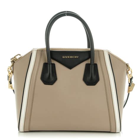 givenchy small antigona beige black tri color satchel